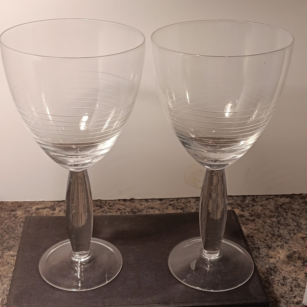 Depression Vintage Era Wine Glasses